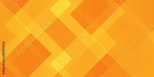 Abstract orange geometric background with overlapping transparent squares and diamond shapes for modern graphic design