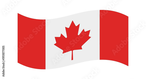 Waving Canadian Flag Symbolizing National Pride and Identity.