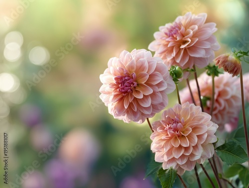 Pink Dahlia Flowers Blooming in a Garden During the Daytime in Spring Season