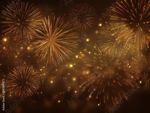 Fireworks Light up the Night Sky During a Celebration in a City on a Weekend ...