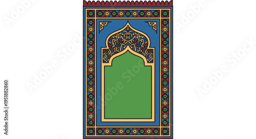 Islamic prayer mat traditional arabic carpet muslim worship