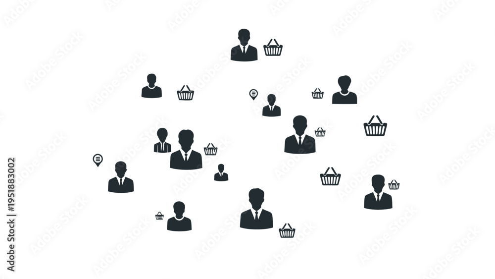 Fototapeta premium Business People Network Icons.