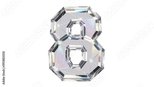 Clear Crystal Glass Gemstone.