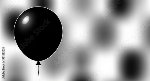 black and white balloons