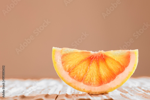 Slice of  grapefruit studio shot