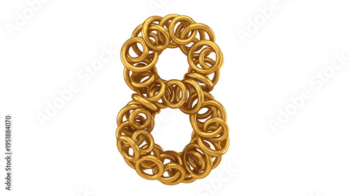 Golden Number Eight Decoration.