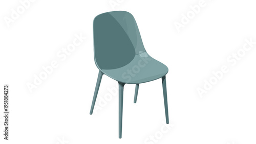 Modern Teal Dining Chair.