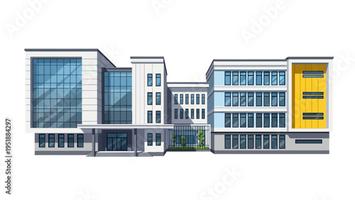 Modern Office Buildings Illustration.
