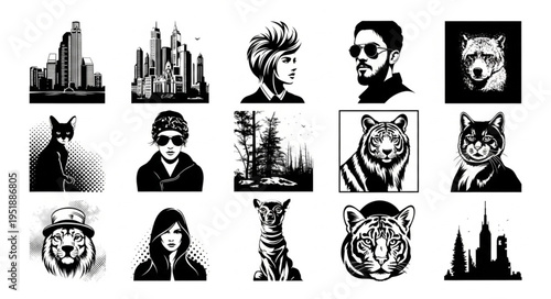 vector illustration of a set