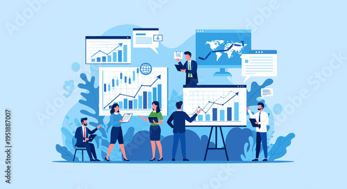 A modern, minimalist graphic design with a vibrant blue shape, conveying a sense of fluidity and progress, perfect for marketing and website backgroun