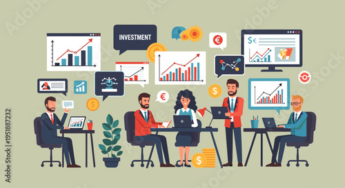 A focused businessman sits at a desk, reviewing documents, suggesting professionalism, productivity, and ideal for business or financial content.