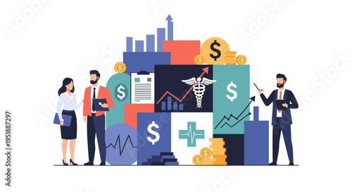 A confident businesswoman strides forward, briefcase in hand, suggesting ambition and professional success. Ideal for marketing materials and business