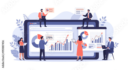 A modern illustration of a professional woman exuding confidence and poise. Ideal for websites, marketing materials, and representing strong female le