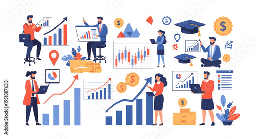 A focused man in a sharp suit works on a laptop, embodying productivity and modern business success. Perfect for marketing materials and website image