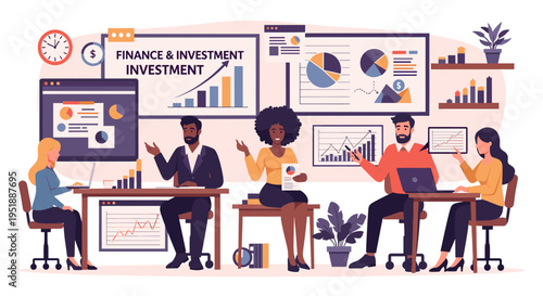 A determined woman concentrates on her laptop, symbolizing productivity and professional dedication. Ideal for illustrating remote work, online collab