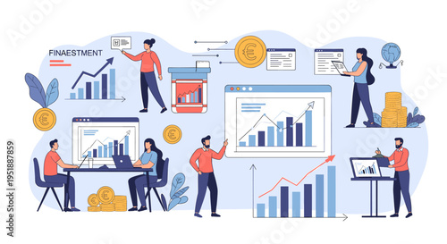 A focused man works at his desk, creating a calm and productive atmosphere. Ideal for illustrating remote work, digital lifestyle, or online communica