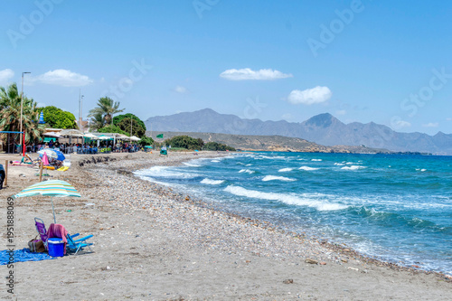 Puntas de Calnegre Beach in Lorca, Murcia - Panoramic View with Beach Bar