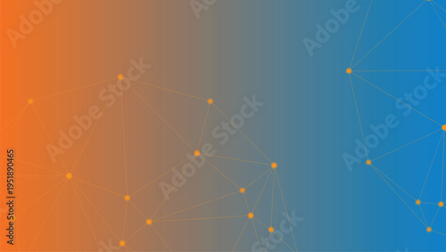 A vibrant gradient background with orange grey and blue hues and scattered white specks