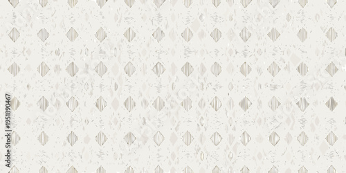 A seamless pattern of neutral elongated diamond shapes on a cream background