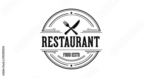 Restaurant Food Logo Design with Fork and Knife.