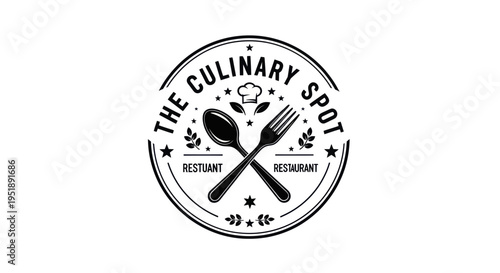 The Culinary Spot Restaurant Logo with Spoon and Fork.