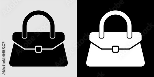 Modern Women’s Handbag Icon with Minimalist Style