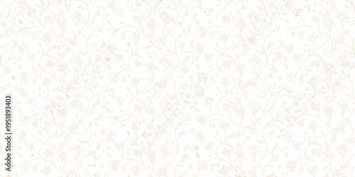 Delicate floral pattern on a light blush and cream background