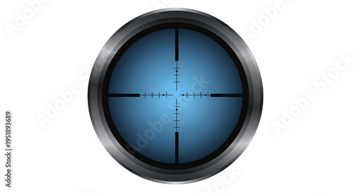 A vector graphic illustration of a rifle scope sight