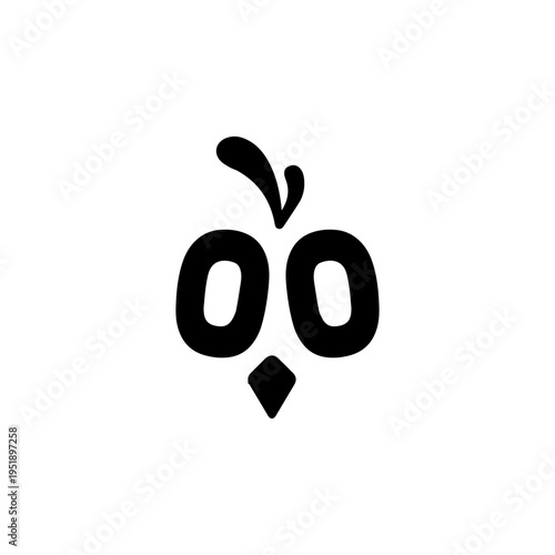 Minimalist Chicken Face Vector Icon Black and White Simple Design