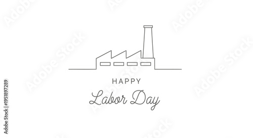 Labor Day factory icon vector graphic