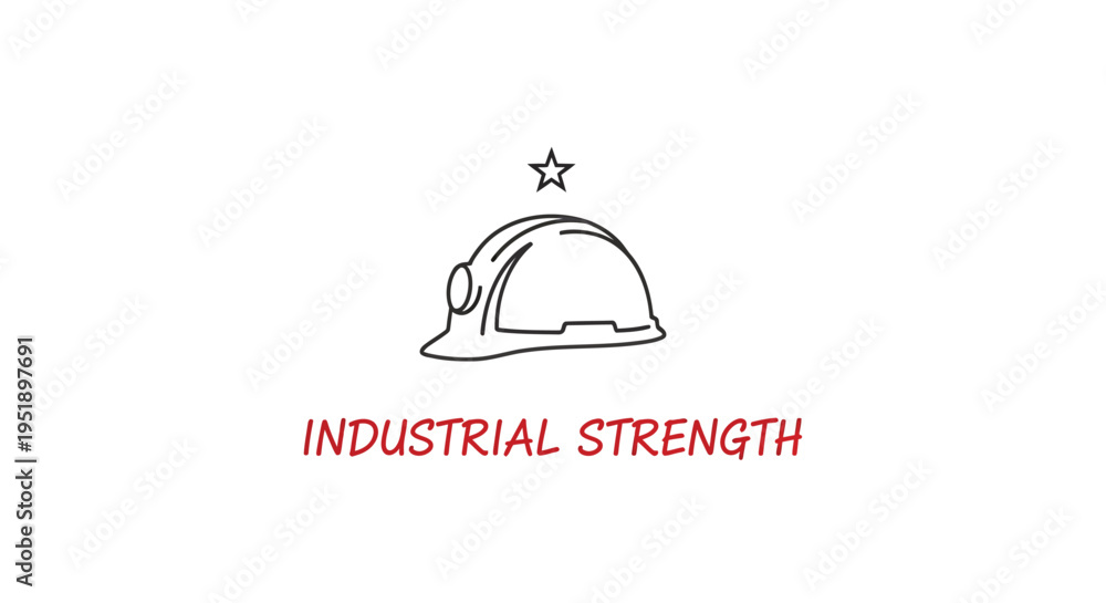 Fototapeta premium Industrial strength hard hat icon vector
