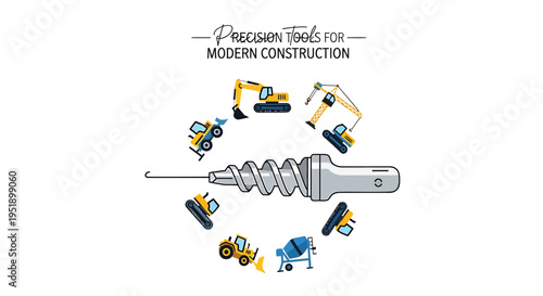 Set of 12 precision tools for modern construction vector icons
