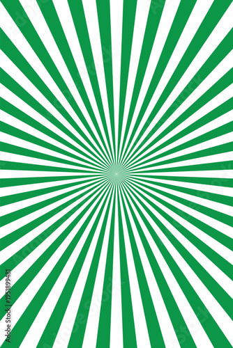 Pop Art Inspired Swirl Groovy Line Patterns with Sunburst Background Green and White Stripes