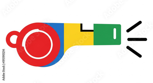 A colorful vector graphic of a key with a glowing effect