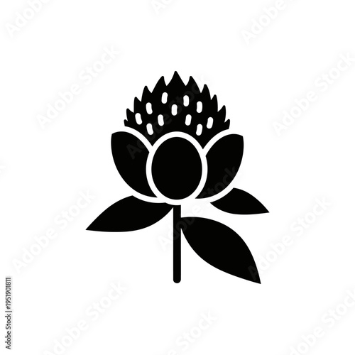 Minimalist lotus flower black white line art illustration vector design elegant symbol