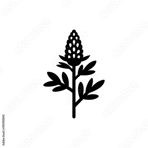 Artichoke plant vector illustration isolated on white background minimalist design