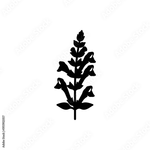 Monochrome cannabis leaf illustration isolated on white background vector art