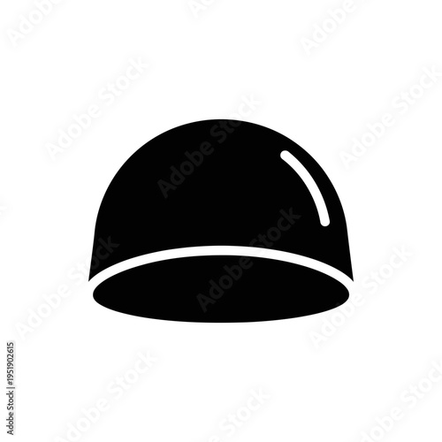 Black baseball cap isolated on white background minimalist fashion accessory