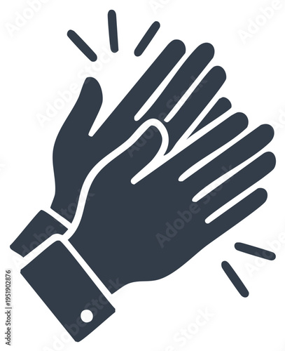 Clapping hands vector icon a symbol of applause success praise and appreciation