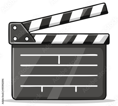 Classic Clapboard Icon for Filmmaking and Production