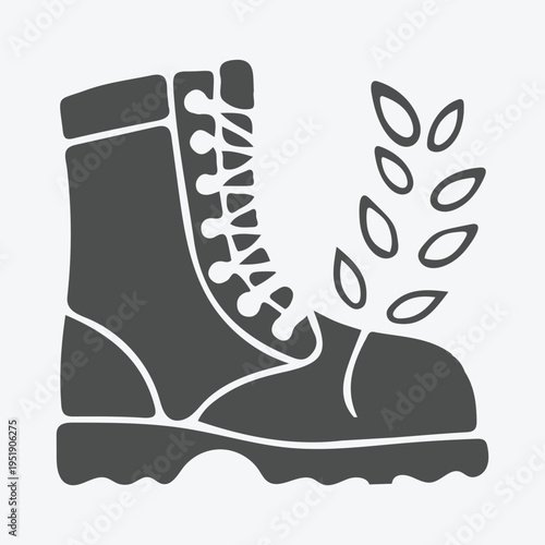boots icon in trendy design isolated on white background. shoes