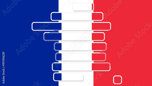 map shape of France, french...