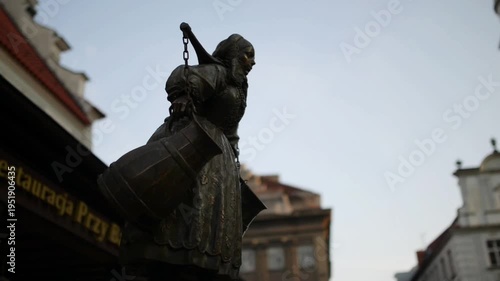 Bamberka fountain on Old Market Square in Poznan
