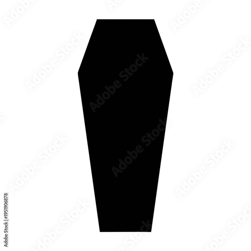 Download black coffin vector illustration for halloween funeral and burial design element graphic icon