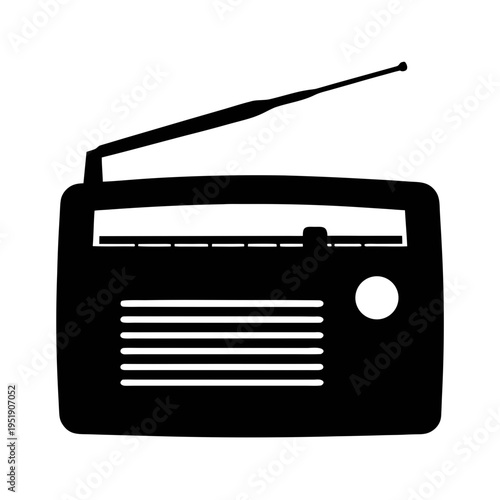 Vintage radio vector illustration for old radio lovers and antique radio collectors and enthusiasts