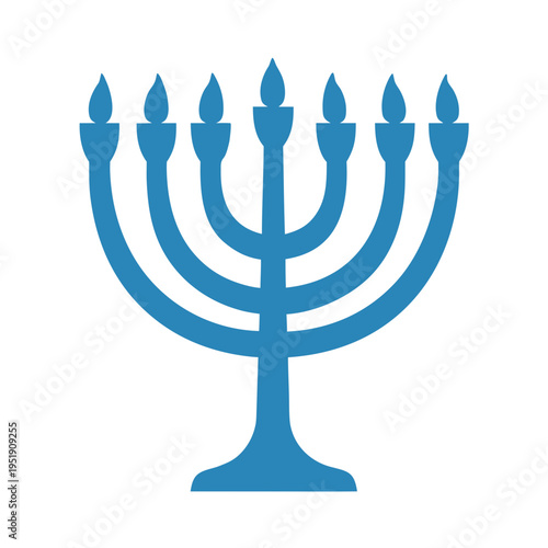 Explore traditional hanukkah menorah vector image for jewish holidays and cultural celebrations design needs