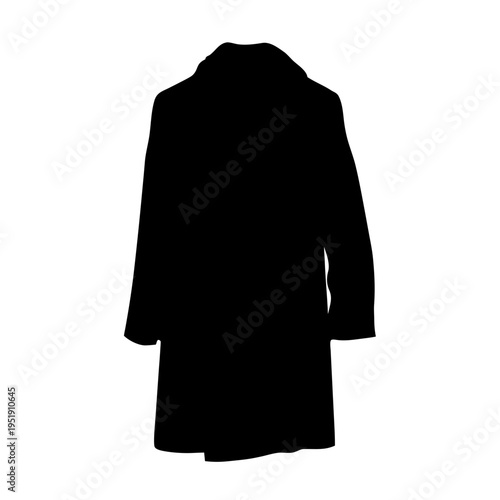 Shop black overcoat silhouette for men and women fashion outerwear winter clothing online sale