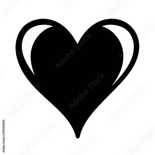 Download black heart vector graphic for valentine's day love and romance design projects and templates