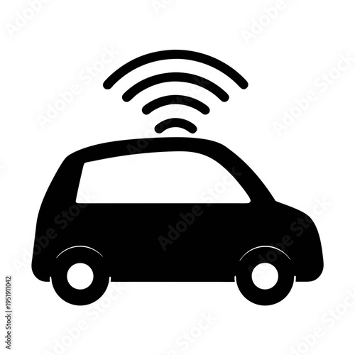 Autonomous vehicle technology illustration for self driving car and smart car innovation future