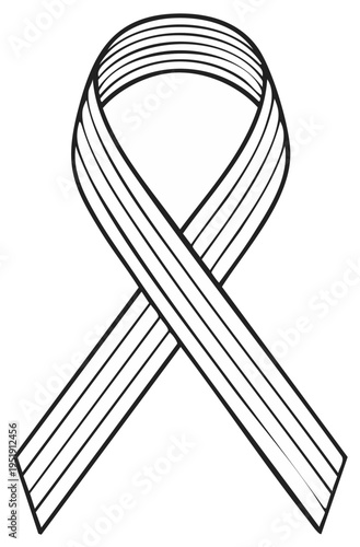 Awareness ribbon illustration, symbol of hope and support.